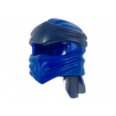 blue minifigure headgear ninjago wrap type 4 with molded dark blue headband pattern