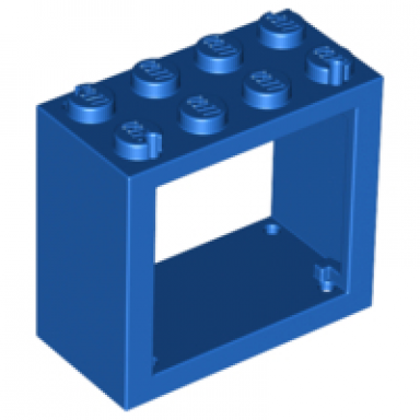 blue window 2 x 4 x 3 - solid studs