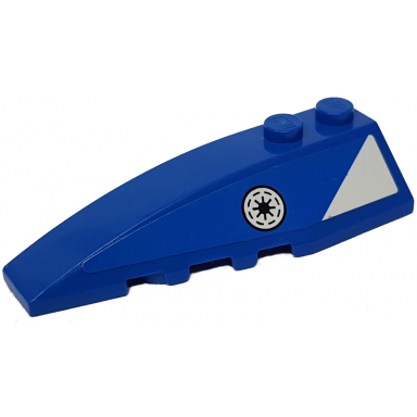 blue wedge 6 x 2 left with white triangle and sw republic pattern sticker - set 8093