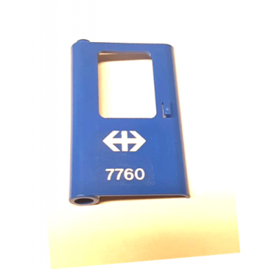 blue door 1 x 4 x 5 train left thin support at bottom with swiss federal railways train logo and 7760 pattern sticker - set 7760