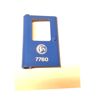 blue door 1 x 4 x 5 train left thin support at bottom with french old version train logo and 7760 pattern sticker - set 7760
