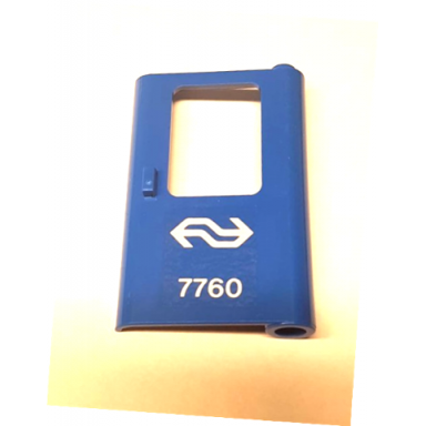 blue door 1 x 4 x 5 train right thin support at bottom with dutch train logo and 7760 pattern sticker - set 7760