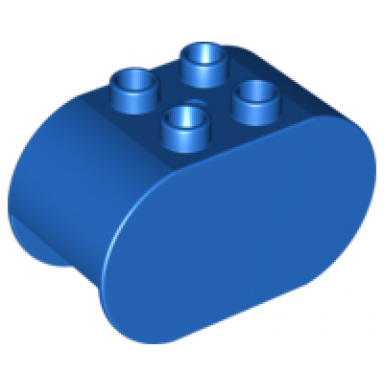 blue duplo brick 2 x 4 x 2 rounded ends