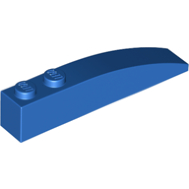 blue slope curved 6 x 1