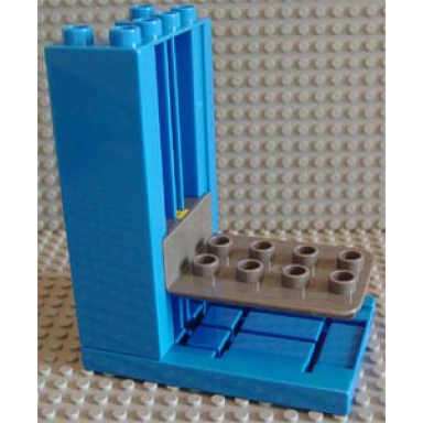 blue duplo car lift