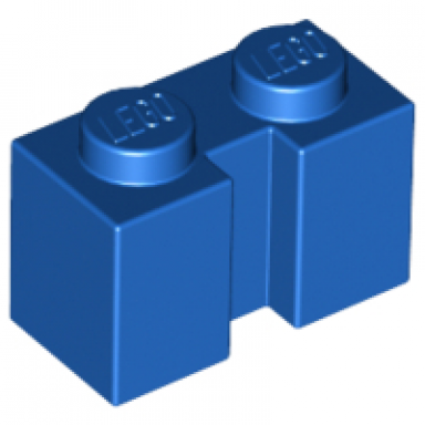 blue brick modified 1 x 2 with channel