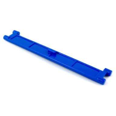 blue garage roller door end section with handle