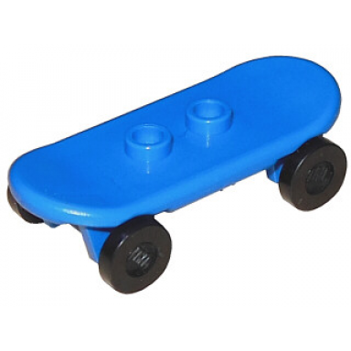 blue minifigure utensil skateboard deck with black wheels 42511 2496