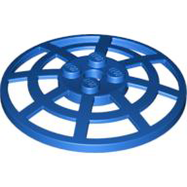 blue dish 6 x 6 inverted radar webbed - type 2 underside attachment positions at 90 degrees