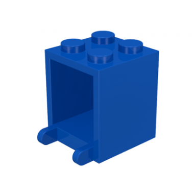 blue container box 2 x 2 x 2 - solid studs