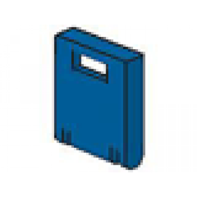 blue container box 2 x 2 x 2 door with slot