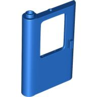blue door 1 x 4 x 5 train left thick support at bottom