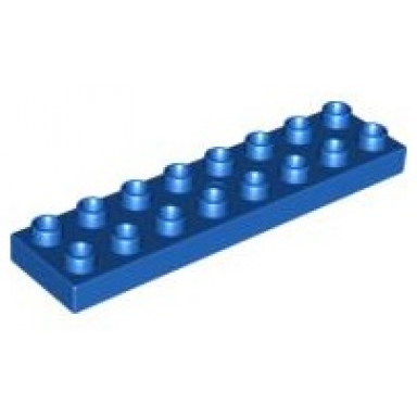 blue duplo plate 2 x 8