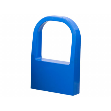 blue fabuland window 1 x 4 x 5 with curved top