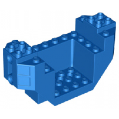blue cockpit 4 x 10 x 4 with 3 holes on bottom and 2 pin holes on sides