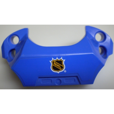 blue sports hockey chest protector with nhl logo on blue background pattern sticker - set 3542