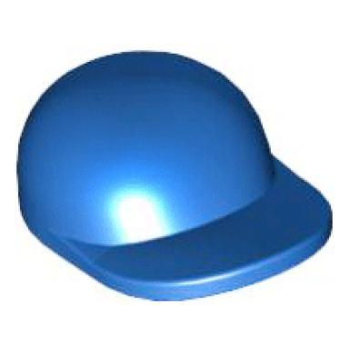 blue minifigure headgear cap - short curved bill
