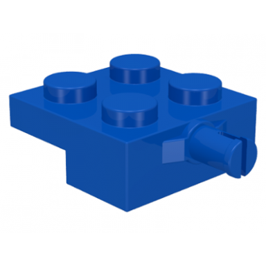 blue plate modified 2 x 2 with wheel holder