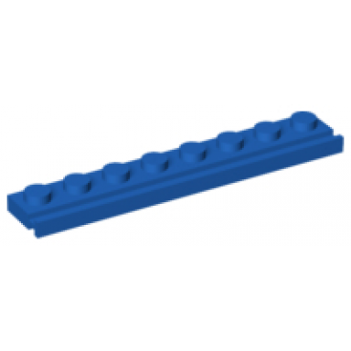 blue plate modified 1 x 8 with door rail
