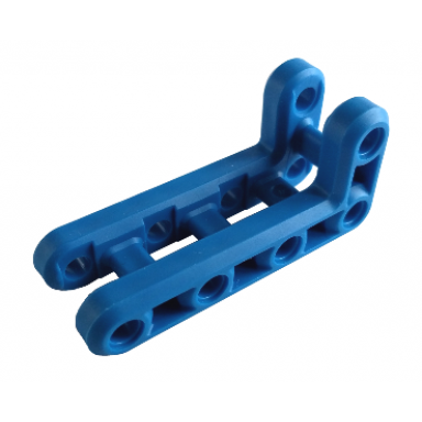 blue technic liftarm modified double l-shape 3 x 7