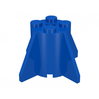 blue brick round 2 x 2 x 2 with fins