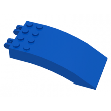 blue windscreen 8 x 4 x 2 curved with locking dual 2 fingers