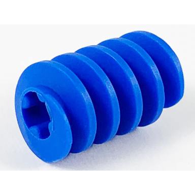 blue technic gear worm screw long
