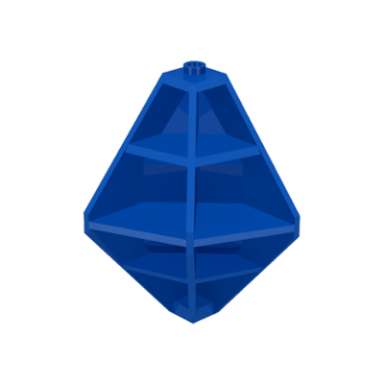 blue panel 4 x 4 x 6 corner convex ribbed