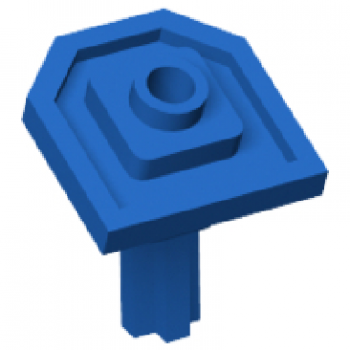 blue large figure shield holder with axle