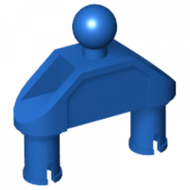 blue technic pin double triangle 1 x 3 with tow ball