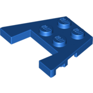 blue wedge plate 3 x 4 with stud notches