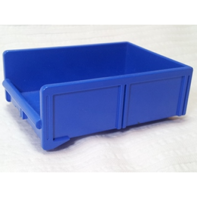 blue duplo trailer bed with 8 studs with back sill