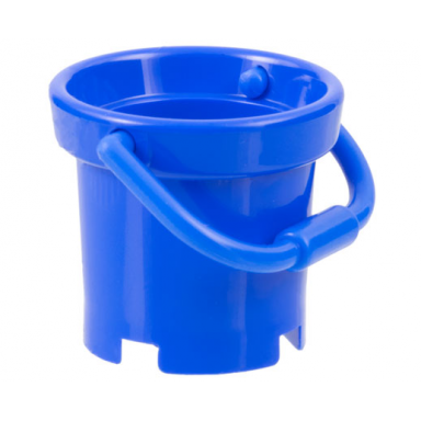blue container bucket 2 x 2 x 2 with handle holes with same color handle 48245 23293