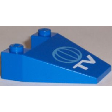 blue wedge 4 x 4 taper with tv globe logo pattern