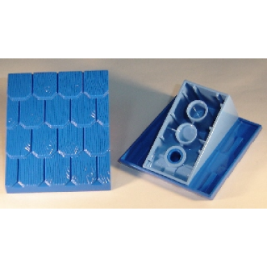 blue duplo roof sloped 30 4 x 4 with shingles profile and medium blue base