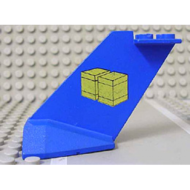 blue tail wedge with yellow cargo boxes pattern 6377