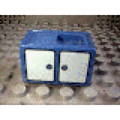 blue duplo furniture sink with white cabinets pattern