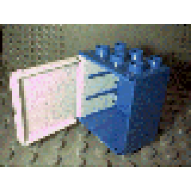 blue duplo furniture refrigerator with white door 4914 4915