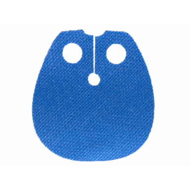 blue minifigure cape cloth 2 holes and rounded edges - spongy stretchable fabric
