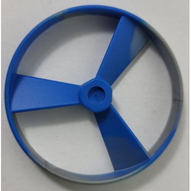 blue bionicle rhotuka spinner propeller rotor with marbled pearl light gray pattern