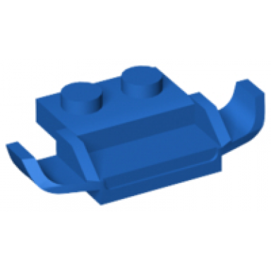 blue plate modified 1 x 2 with racers car grille