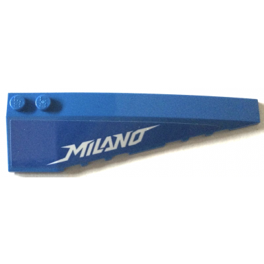 blue wedge 10 x 3 right with white milano pattern sticker - set 76081