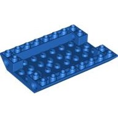 blue slope inverted 45 6 x 8 double with 4 holes and 4 pin holes