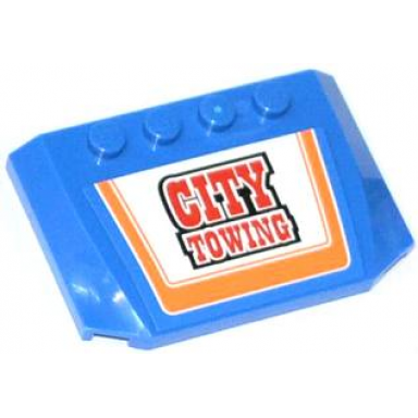 blue wedge 4 x 6 x 2 3 triple curved with red city towing in orange border pattern sticker - set 60056
