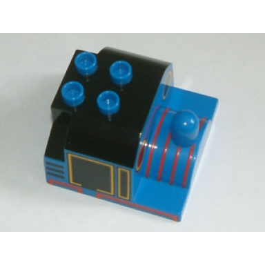 blue duplo train thomas friends cab top with bunker and tall dome thomas pattern