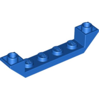 blue slope inverted 45 6 x 1 double with 1 x 4 cutout