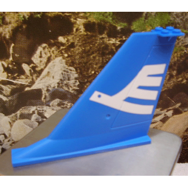 blue tail 14 x 2 x 8 with white airline bird pattern on both sides