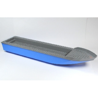 blue boat hull unitary 51 x 12 x 6 with dark bluish gray top 54100 54101