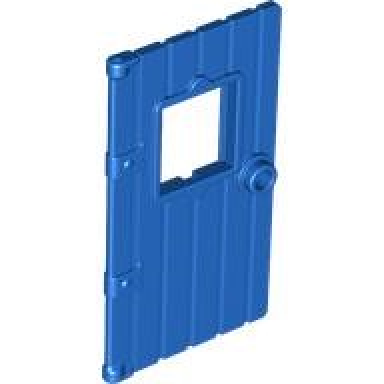 blue door 1 x 4 x 6 with window and stud handle