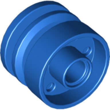 blue wheel 18mm d x 14mm with pin hole fake bolts and shallow spokes